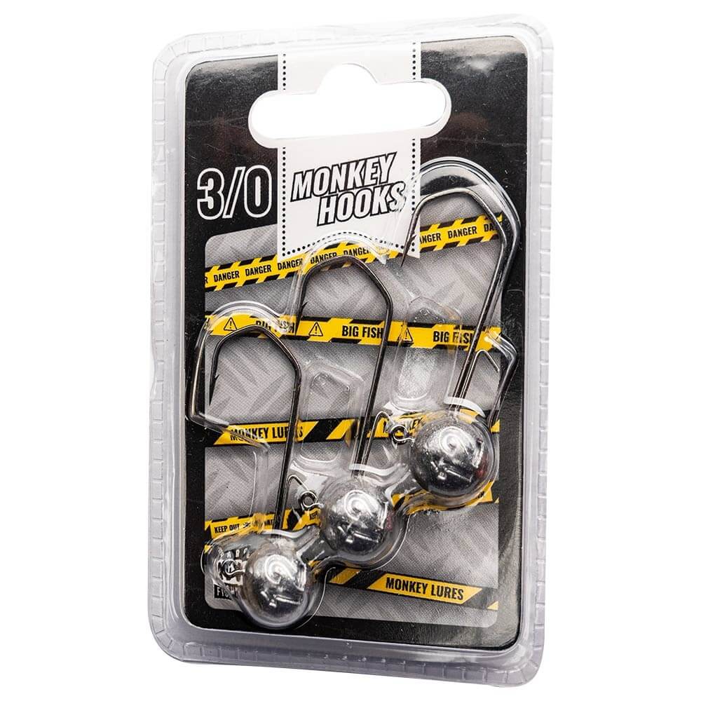 Monkey Lures Monkey Hooks 3/0 Raw Verpackung